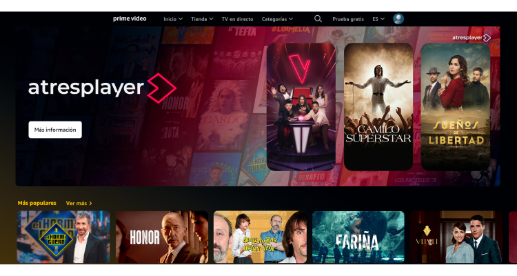 atresplayer cierra un nuevo acuerdo con Prime Video para Colombia y Chile