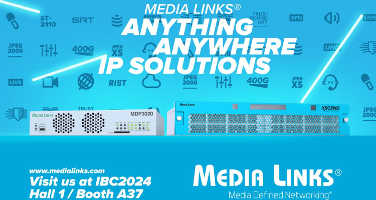 Fresh from this year’s blockbuster summer of sport … a new generation of Media Links’ IP-based Contribution lands at the IBC Show