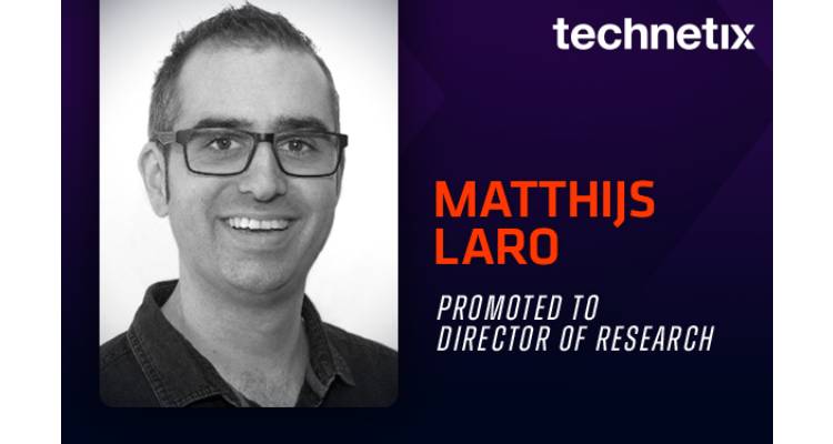 Technetix promotes Matthijs Laro to Director of Research