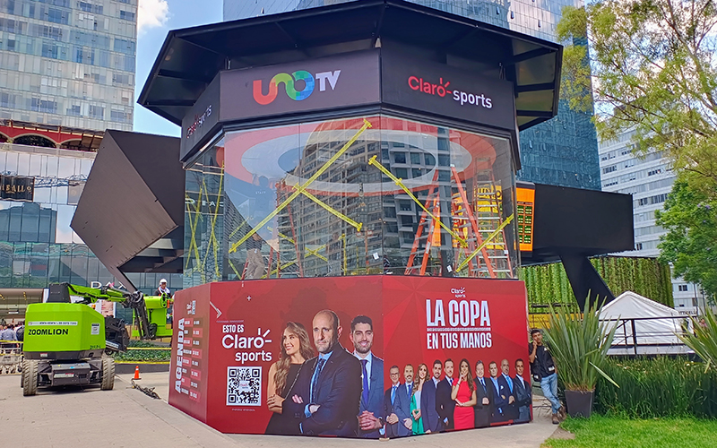 Claro Sports activa su hub mundialista en Plaza Carso