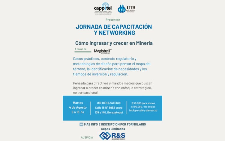 Cappitel y la UIB capacitarán sobre desarrollo en el sector minero